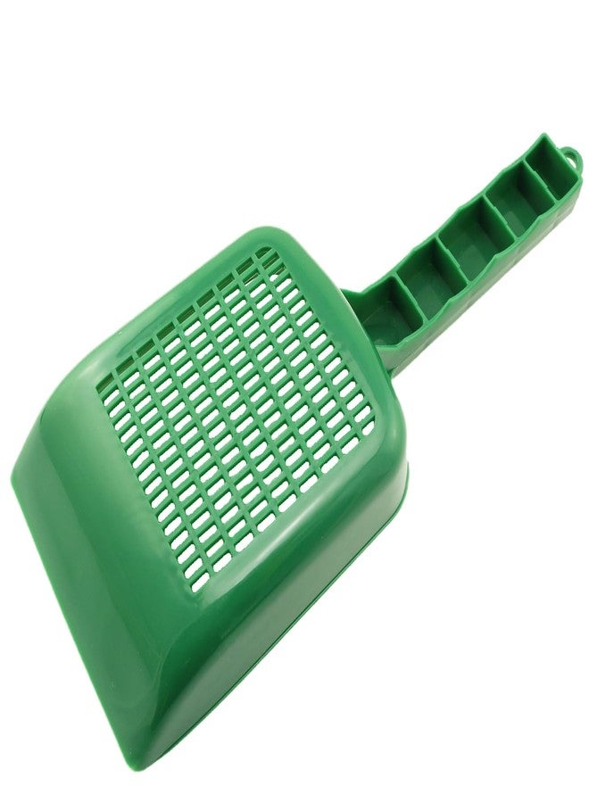 YTgilo Aquarium Fish Tank Garden Sand Cleaning Shovel Green 5.11x4.33inch Lizard Feces Scoop Sand Filter Used for Home Gardens Fish Tanks and Swimming Pools - Image 2